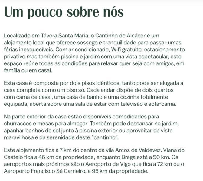 Cantinho D'alcacer Ferienhaus *